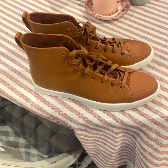 New Women’s 12 Converse All Star Modern Hi Brown White Leather 156587C - Picture 4 of 6